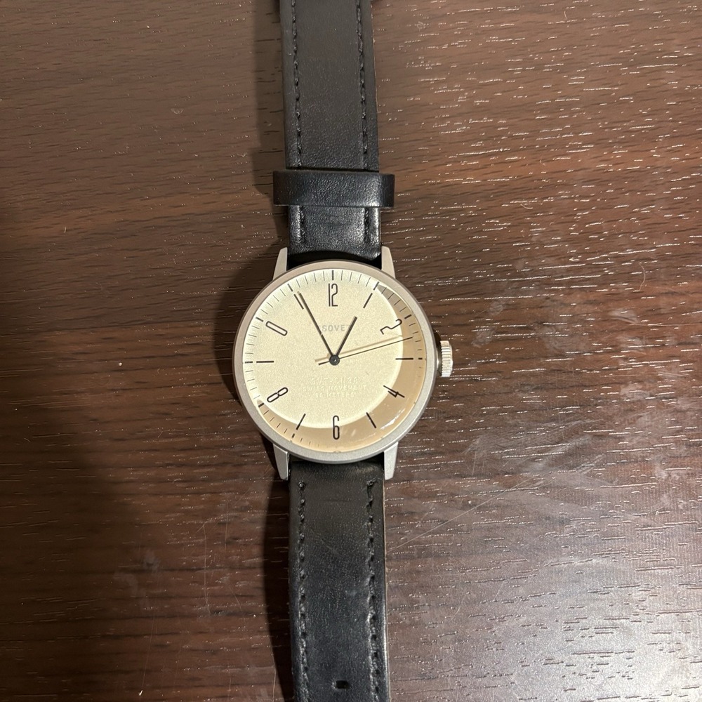 Tsovet Swiss Made Men's Watch SVT-CN38 Black Leather (needs Battery) 38mm